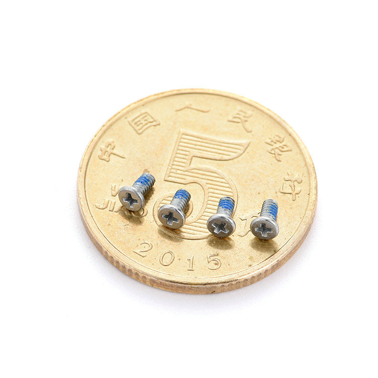 M1.2X3mm mikro vijak s križnom glavom od ugljičnog čelika s ravnom glavom