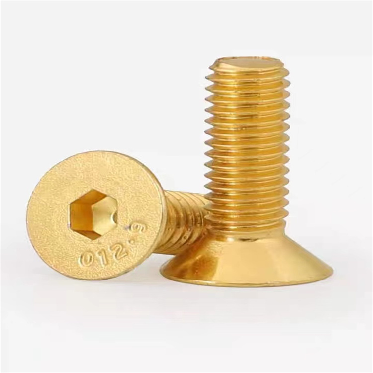 Hot sale strojni navoj m3 zlatni titanium upušteni vijak